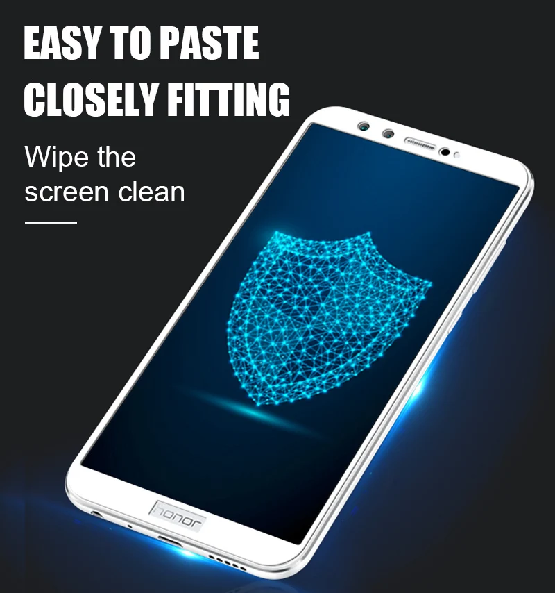 TOMKAS For Huawei Honor 9 Glass Screen Protector Frame Tempered Film Scratch Proof For Huawei P8 Lite 2017 Honor 9 8 Lite Glass