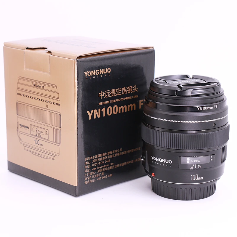В наличии! Объектив YONGNUO YN 100 мм F2 AF с большой апертурой и автофокусом для DSLR-камер