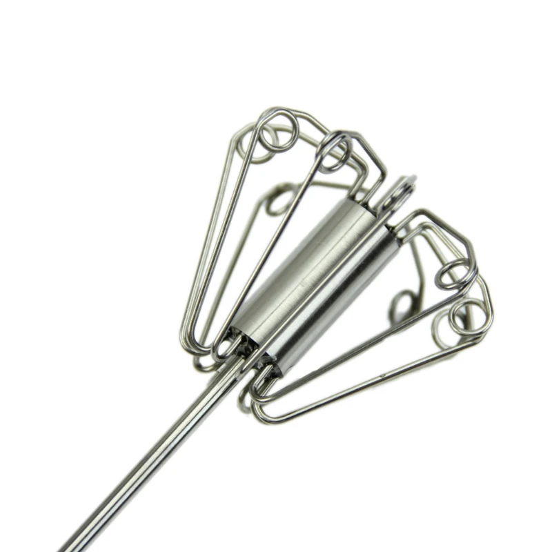

Whisk Stirrer Mixing Mixer Foamer Egg Beater Hand Rotate Stainless Kitchen Tool