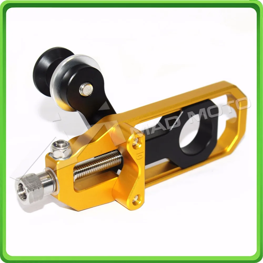 Motorcyclr Chain Tensioner Adjuster with spool fit for Honda CBR1000RR 2004 2005 2006 2007 CBR 1000 RR CBR1000 RR Gold&Black (10)