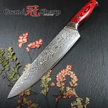 GRANDSHARP 67 Schichten Japanischen Damaststahl Damaskus Kochmesser 8 Zoll VG-10 Klinge Damaskus Küchenmesser Pakka Griff PRO