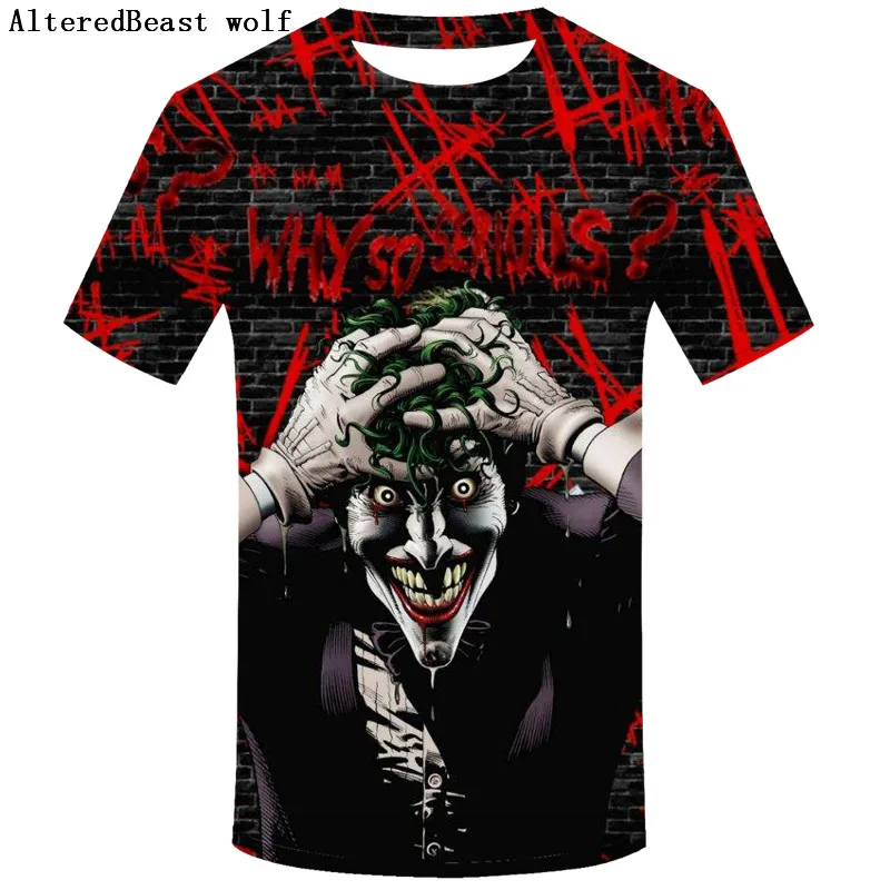 

Joker Clown 3D T Shirt Men Women 2019 New Fashion Hip Hop Punk T-shirt Casual Plus Sie Clothing All Over Printed Brand Tops Tees