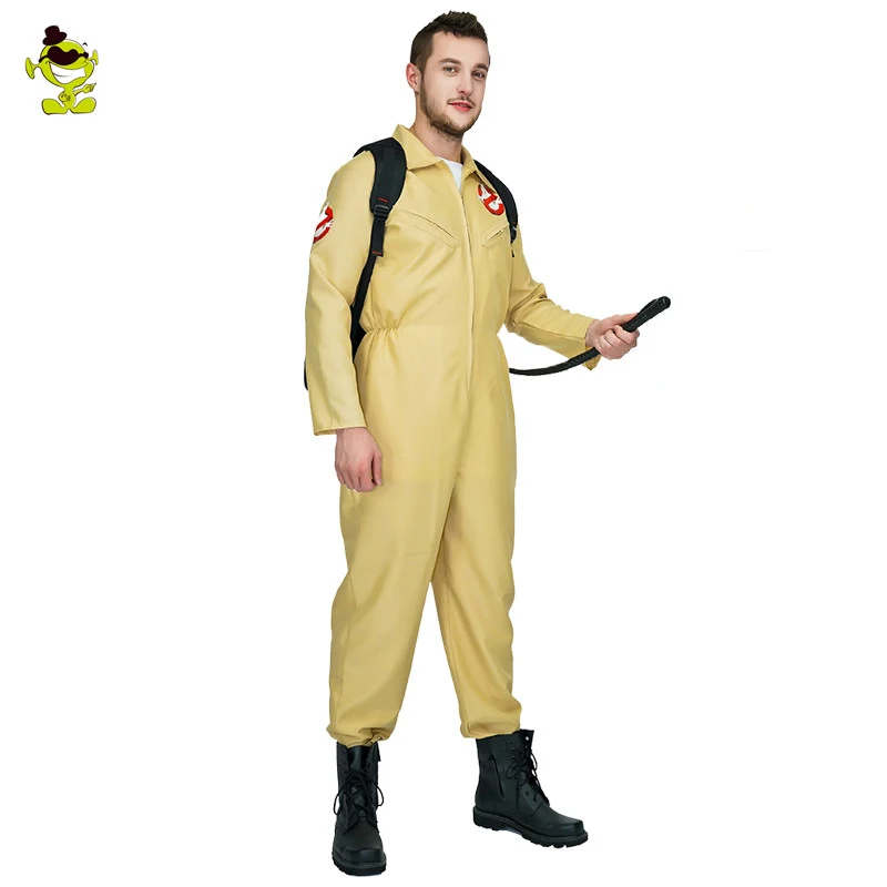 

2017 Ghostbusters Cosplay Costume Ghostbusters Uniform Jumpsuits Adult Movie Halloween Costumes With Belt Custom Made Bodysuits