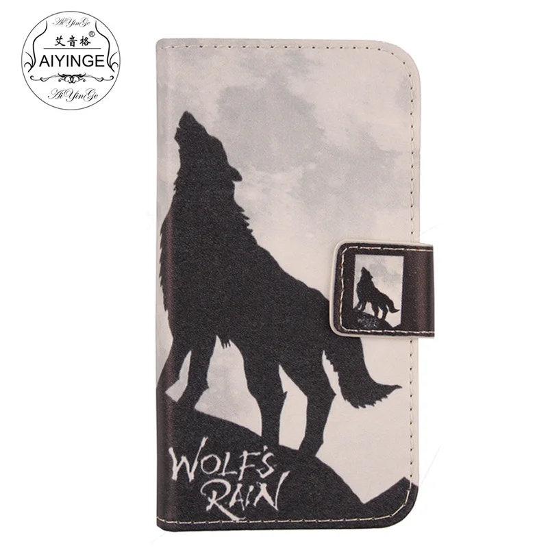 AIYINGE флип-чехол для телефона из искусственной кожи для Prestigio MultiPhone Muze D3 3530/E3 PSP3531 Duo 5,3" - Цвет: Wolf howl
