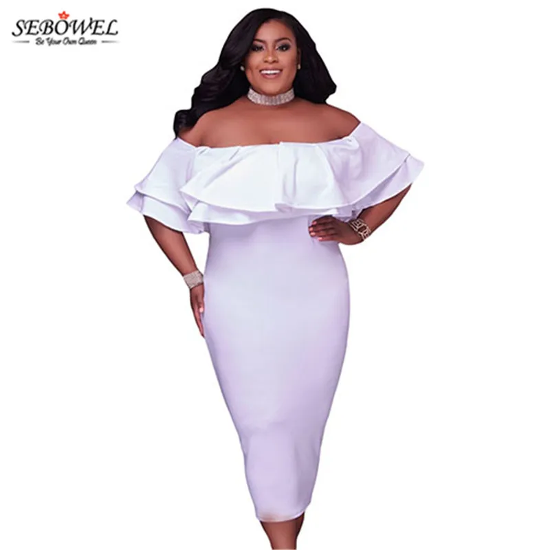 White-Layered-Ruffle-Off-Shoulder-Curvaceous-Dress-LC61611-1-1