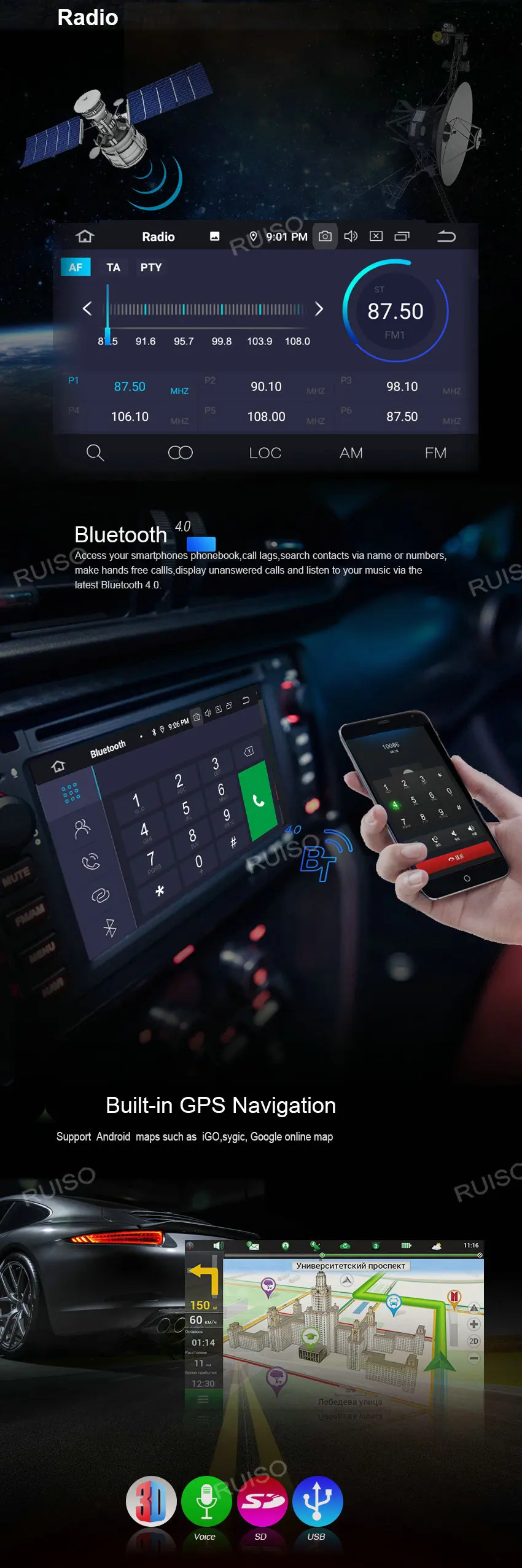 Top Quad-Core Android 9.0 Car DVD player for CHEVROLET AVEO car audio multimedia gps head unit device stereo support DAB OBD2 DVR 4