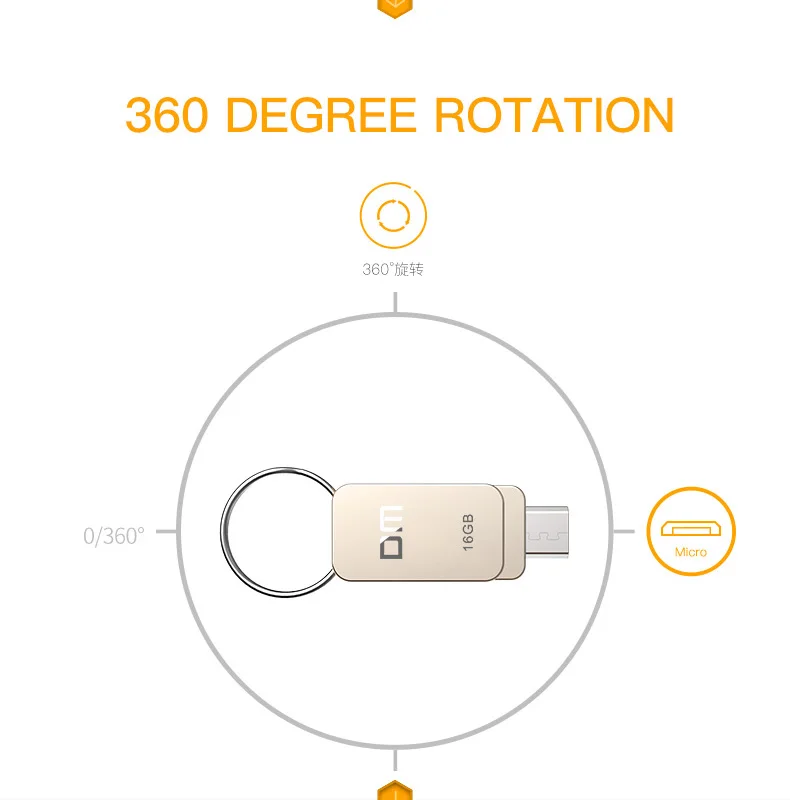 DM PD020 8GB 16GB 32GB USB2.0 с двойным разъемом для OTG смартфона и компьютера водонепроницаемый металлический корпус