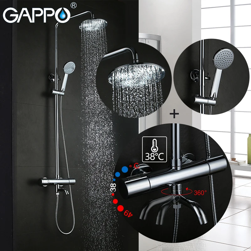 

GAPPO bathtub faucet shower faucets bathroom tap shower setwaterfall shower system rainfall wall mounted faucet