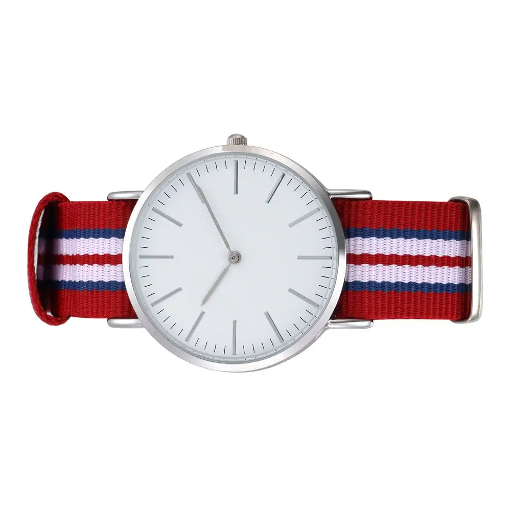 Round Case Mid Size Quartz Watch Adjustable Watchband Stainless Steel Backcase