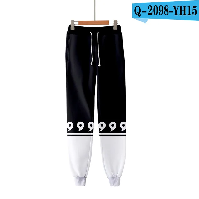 3D Naruto autumn winter sports pants unisex role-playing casual harajuku sweatpants plus velvet thickening hip hop trousers - Цвет: SJK-31