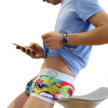 

KWAN.Z brand men underwear cartoon printed boxer men mens underwear cuecas boxer homme cueca masculina mens underwear