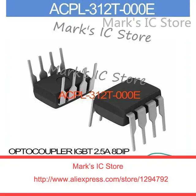 ACPL 312T 000E OPTOCOUPLER IGBT 2.5A 8DIP ACPL 312T 00 . 312T ACPL 312T