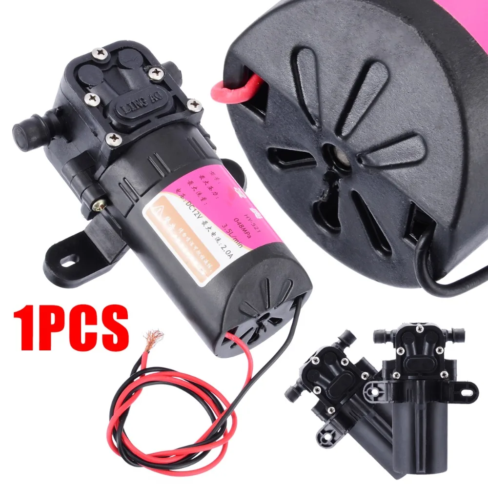 

DC 12V 3.5L/min High Pressure Auto Diaphragm Water Pump 70PSI Agricultural Electric Water Pump for Water Purifier Car Wash