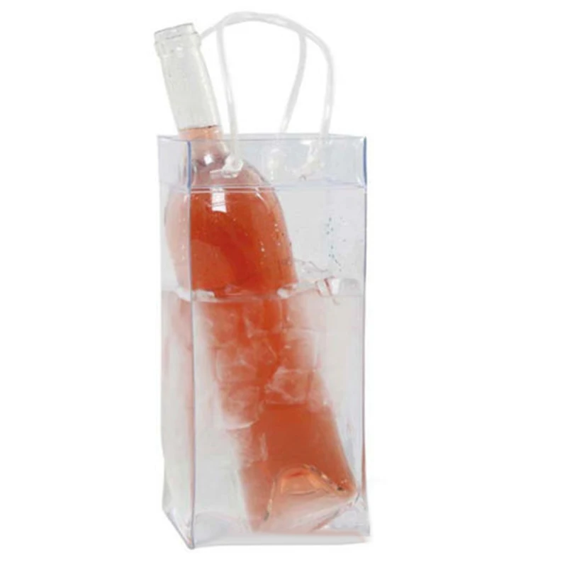 

Ice Bag Wine Beer Champagne Bucket Drink Bottle Cooler Chiller Foldable Carrier Portable Liquor Ice-cold Tool