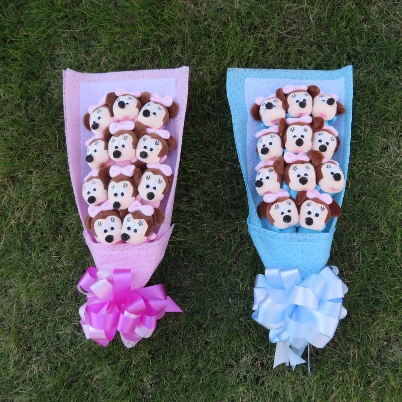 

Cute Soft Cute mouse with soap flowers cartoon bouquets Stuff Animal Plush Toys Creative Valentine/Graduation Gift