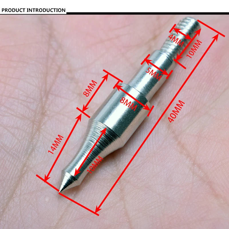 12pcs Screw Insert Arrowhead Target Point 100 Grain Broadhead For OD 7.6mm Arrow