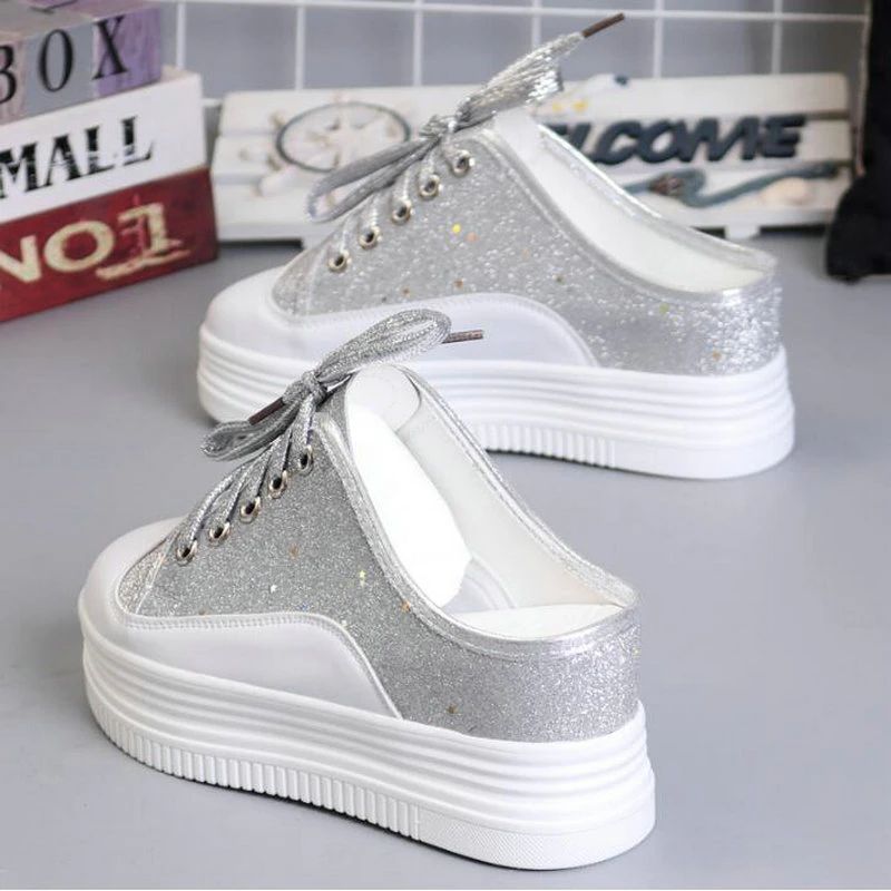 sequin sneaker wedges
