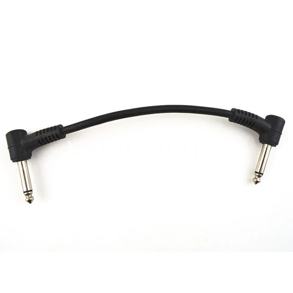 6 x электрогитарных кабелей 6 дюймов 1/4 правый угол педаль эффектов патч-корд черный