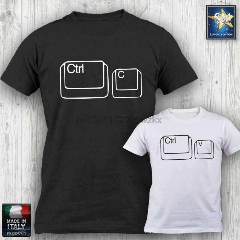 Футболка Papa Bimbo Ctrl C V Copy Paste Festa del Idea Regalo Divertent | Мужская одежда