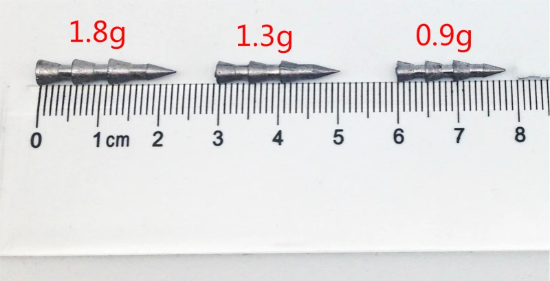 0,9 г 1,3 г 1,8 г свинцовые грузила для ногтей, Аксессуары для рыбалки 10 20 30 шт./лот