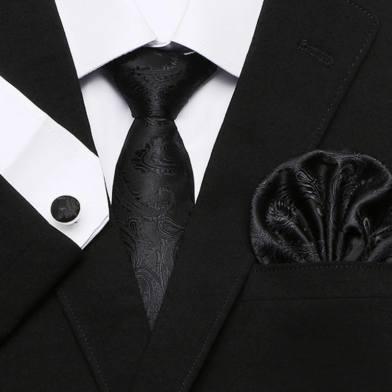 Neck Tie 7.5cm Width Floral Paisley Silk Ties For Men