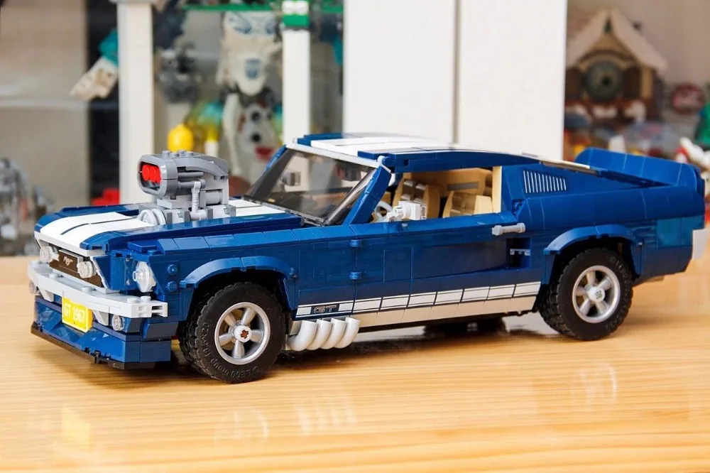 Продажа Forded Mustanged 21047 Creator Expert Technic legoinglys совместимый 10265 Набор строительных блоков машины кирпичи игрушки подарки на день рождения