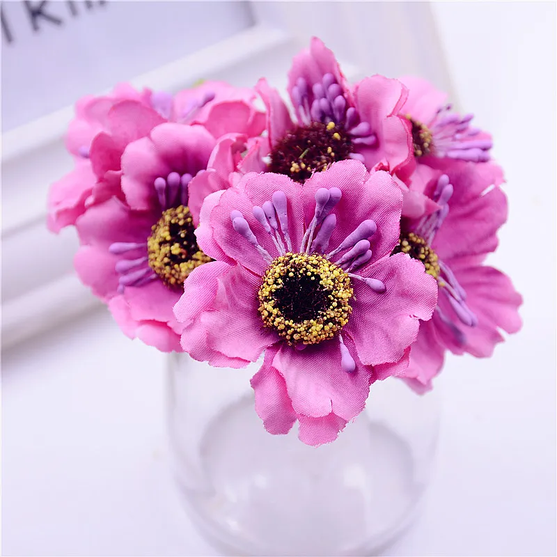 6 шт. искусственные шелковые вишни 3 5 см|fake flowers|poppy bouquetartificial poppies |