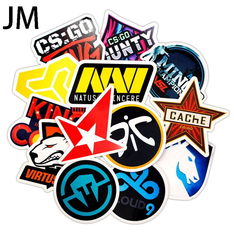 

30Pcs CS GO Team Match Logo Sticker Refrigerator Notebook Snowboard Luggage Cart Computer Sticker