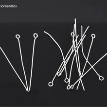 Doreen Box Lovely 300 шт серебряный цвет шпильки 50x0,7 мм(21 калибр)(B01727