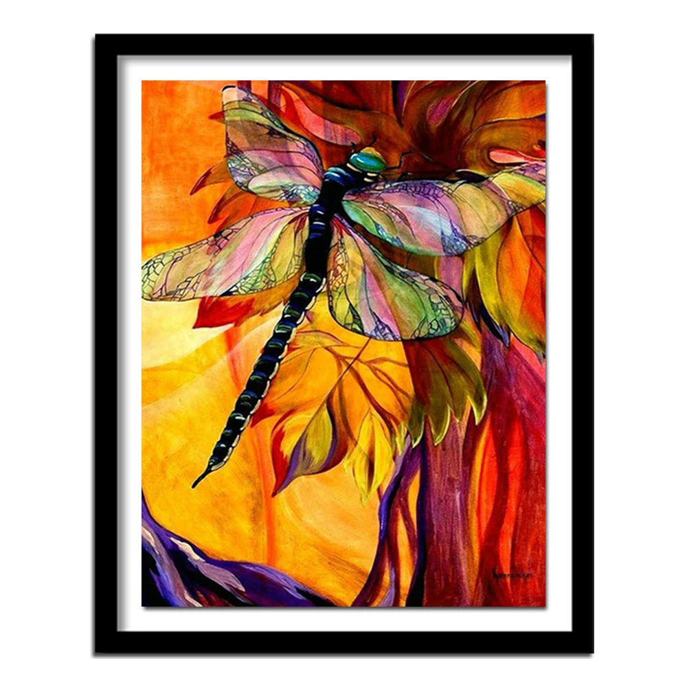 Diamond Painting Full Square Dragonfly Pattern DIY Resin Drill Home Decor Handmade Crafts New Year Gift |
