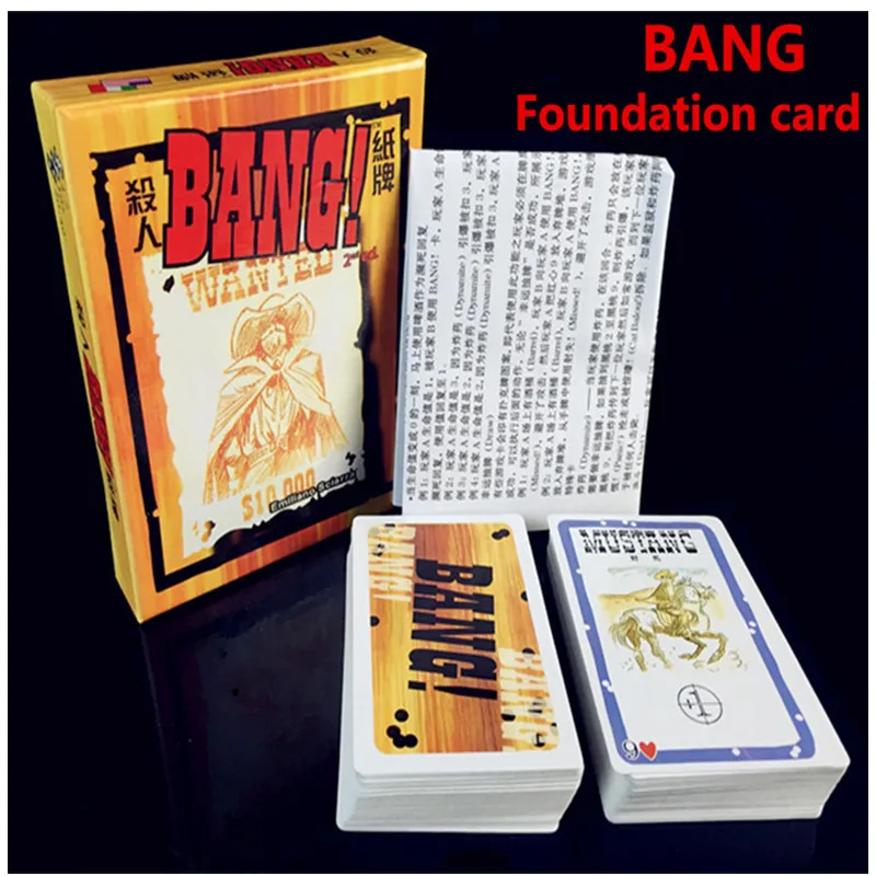 Bang Настольная игра Бумага карты 5 7 игроков игры Семья друзья Запчасти для
