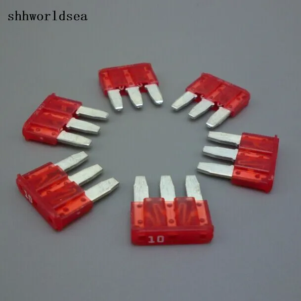 Shhworldsea 20 шт. 14*15 мм 3P Мини автоматический предохранитель 10 А|fuse 10a|auto fuses minifuse blade |