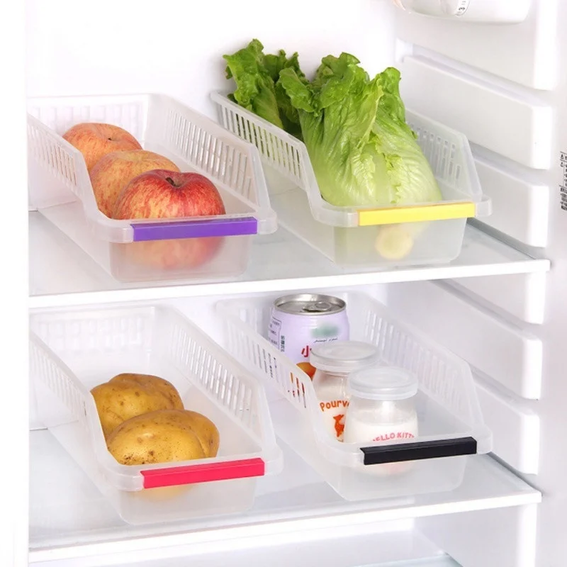 Kitchen Refrigerator Storage Rack Box Vegetable Fruit Organizer Container Basket Creative Drawer Fresh Spacer Sort Tool