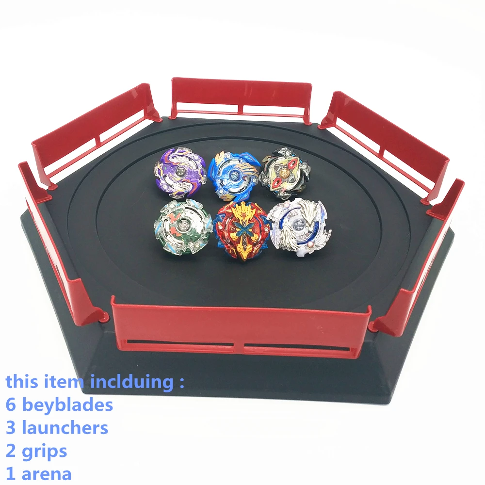 Beyblade Арена Beyblade взрыв с Launcher Starter Xeno Excalibur. м. Я Starter мильонов Zeus I.W Beyblade игрушки 7,5 см * 33 см