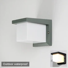2 шт. алюминиевый IP65 качественный водонепроницаемый светодиодный настенный светильник с креплением для установки в европейском стиле современный простой квадратный светодиодный настенный светильник на открытом воздухе