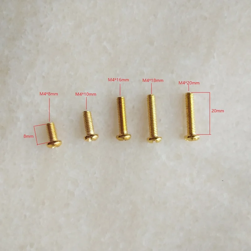 50pcs M4 Gold Cross Pan Head Machine Screws with Nuts round Head Chandelier Lighting Accessories for Home Improvement