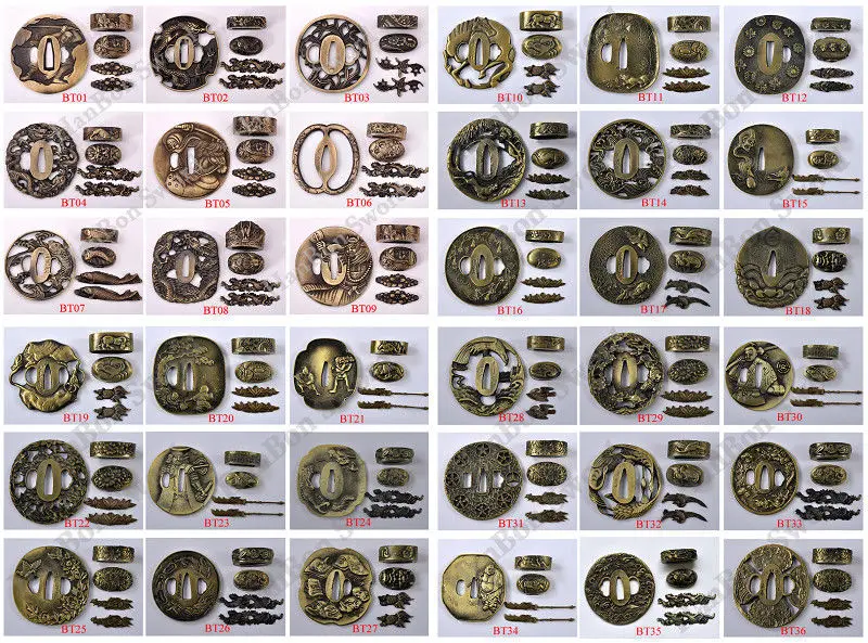 Специальное предложение меч из металлического сплава Guard Tsuba Fuchi Menuki Kashira