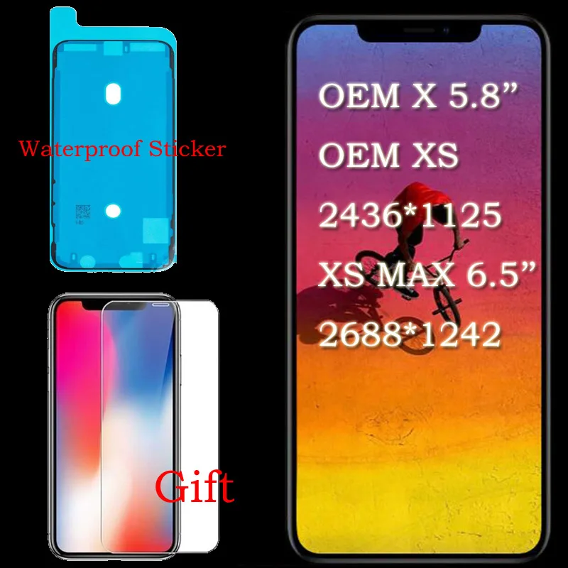 

NEW OEM Super AMOLED LCD Display Replacement for iPhone X XS XR XS MAX 3D Touch Digitizer 5.8'' 6.1'' LCD Screen