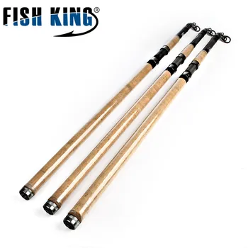 

FISH KING Telescopic Surf Rod 3.9M 4.2M 50-150G 5 Secitions 4 Guides Ocean Boat Fish Carbon Sea fishing Carp rod Surfcasting rod