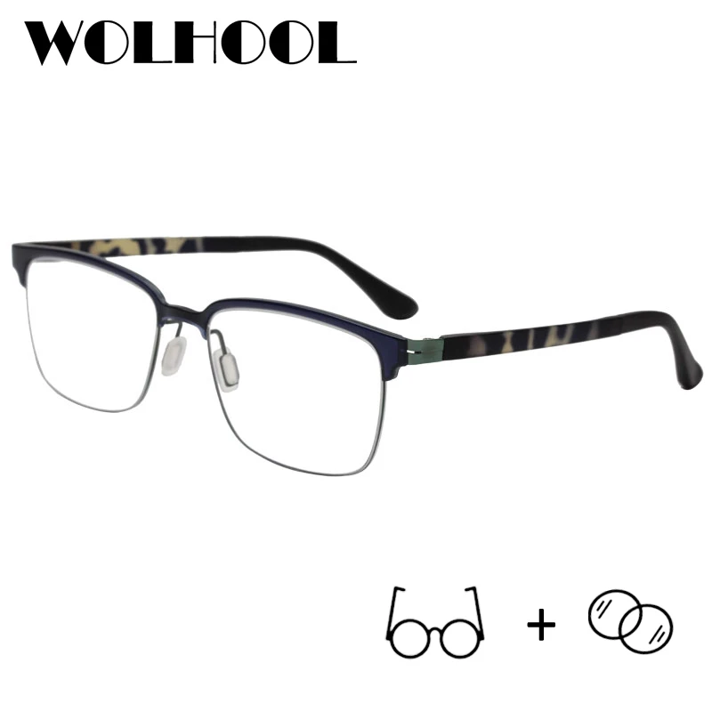 Brillen Browline Titan Felge Optische 02 Mann Männer Für 04 Brille Halb Gläser Mode Schildkröte nUnxFZ61