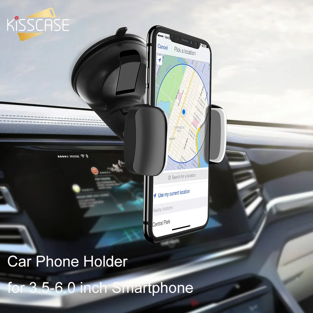 KISSCASE Автомобильный держатель для телефона, крепление на лобовое стекло, присоска, автомобильный держатель для телефона iPhone, samsung, Xiaomi, Мобильная подставка для смартфона|Подставки и держатели|   | АлиЭкспресс