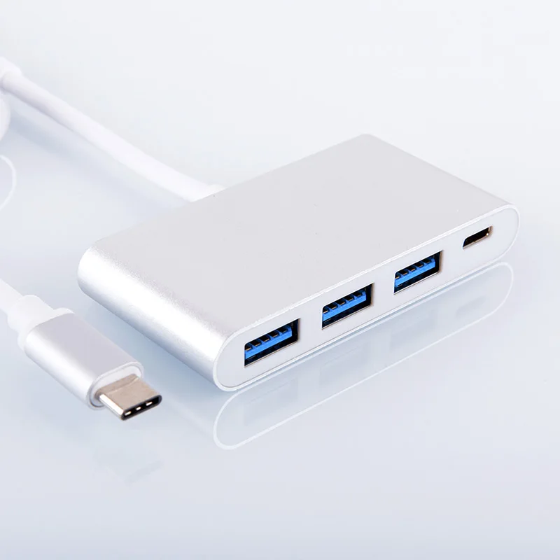 USB C (Type C) к 3 0 4 портовый концентратор адаптер usb высокоскоростной разветвитель из