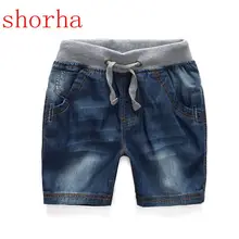 Shorha для мальчиков, летние джинсы, шорты детские ковбойские джинсовые шорты хлопковые короткие штаны Повседневное для маленьких мальчиков От 3 до 12 лет, детская одежда