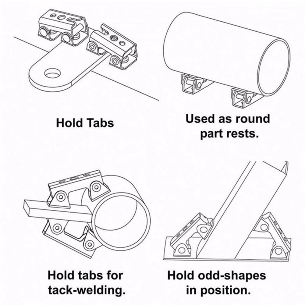 Magnetic V-type Clamps V-shaped Magnetic Welding Holder Welding Fixture Steel Adjustable Magnetic V-Pads Welding Hand Tool