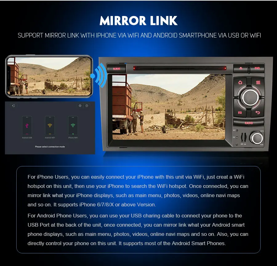 Best Erisin ES3974A PX30 Android 8.1 Car Multimedia Player 7" Car DVD GPS for AUDI A4 S4 RS4 B9 B7 SEAT EXEO 8