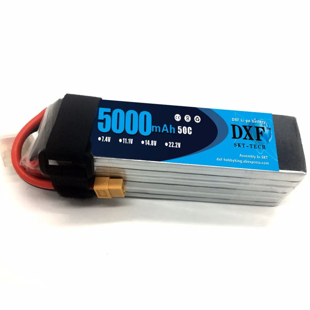 

DXF Power 6S 22.2V 5000mah 50C RC Lipo AKKU Max 100C RC Lipo Li-polymer Battery For Yak 54 Align 7.2 800E Helicopter RC Drone