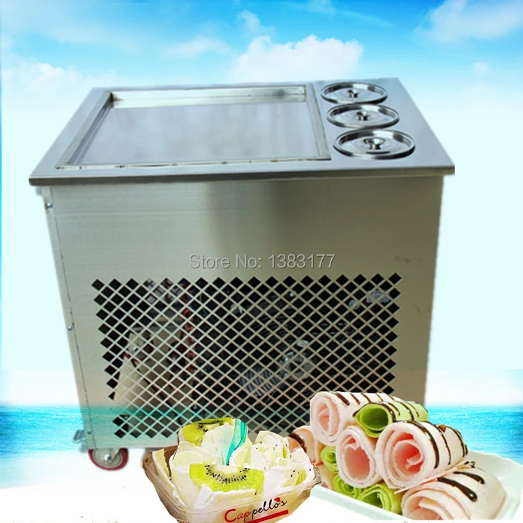 50cm Thailand Ice Cream Machine Flat square Pan Fr...