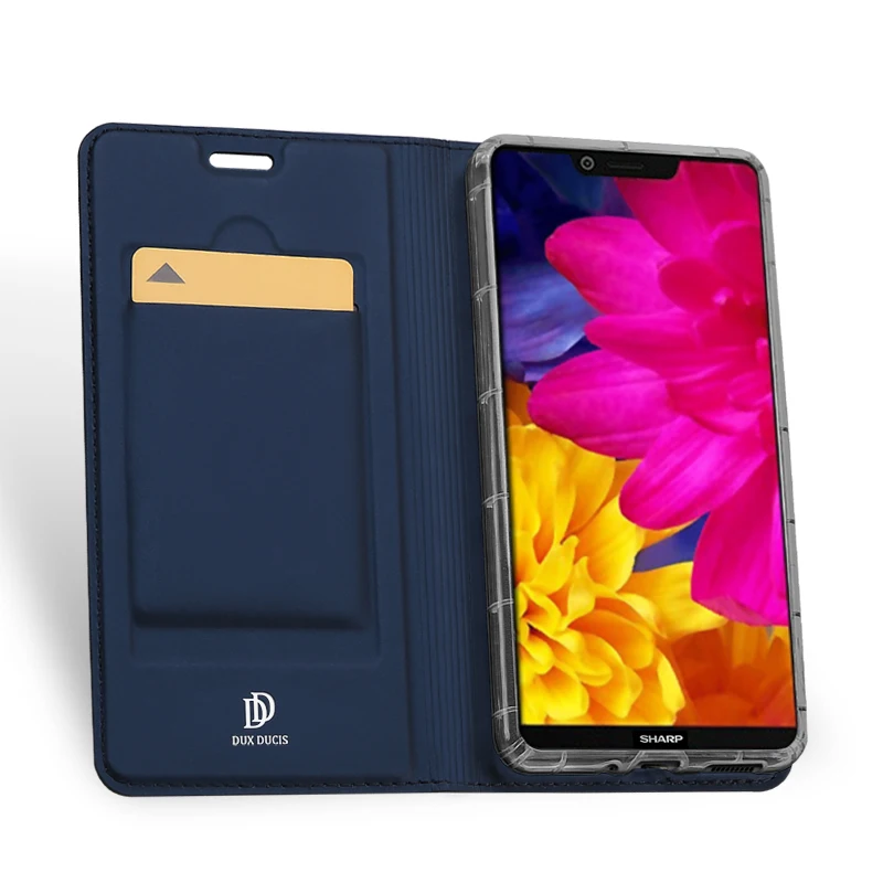 لشارب Aquos S3 جلدية سيليكون لينة حالة Aquos S3 فليب غطاء محفظة حالات لشارب Aquos S3 حامي كوكه الجلد السيارات ويك