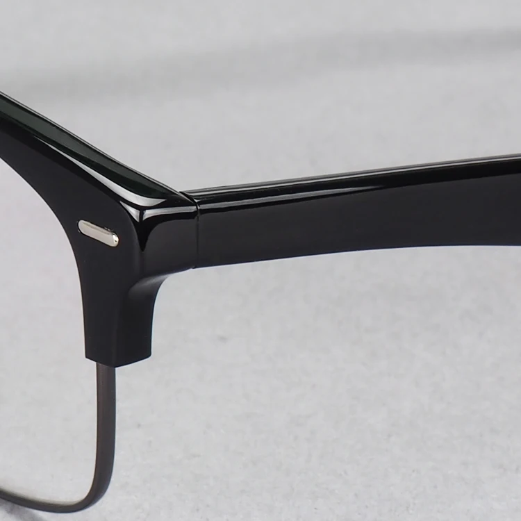 YOUTOP мужские полуоправы оптические оправы близорукость очки ацетат и металл модные очки 7058