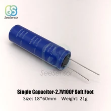 Сверх яркий конденсатор 2,7 в 100F 18*60 мм выпрямитель автомобиля высокочастотный низкий ESR супер конденсатор Ultracapacitor